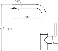 Смеситель AquaSanita Forte 5553 601 black metallic