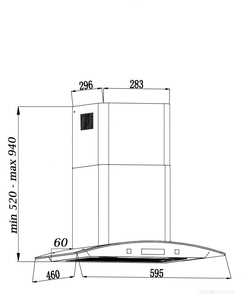 Вытяжка Grand Blagnac GC 60 (черный)