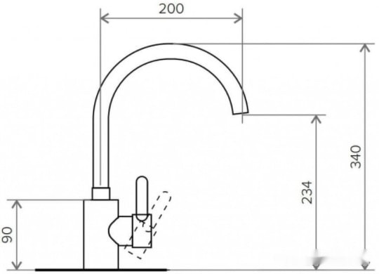 Смеситель Tolero Элара (серый 701)