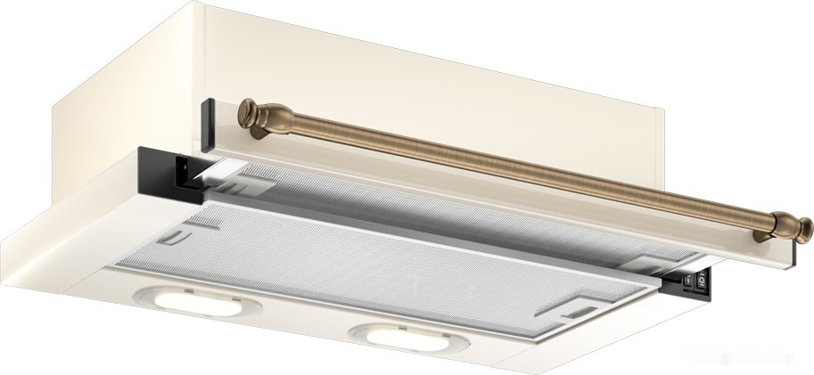 Вытяжка Elikor Интегра 60П-400-В2Л (топленое молоко/рейлинг бронза)