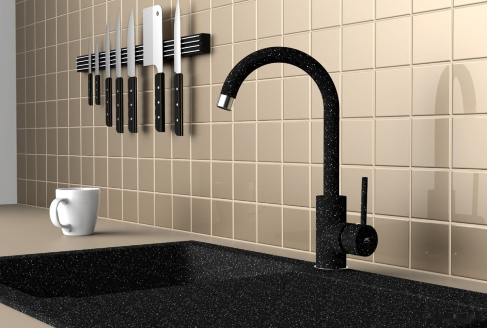 Смеситель Rubineta Axe-33 (черный)