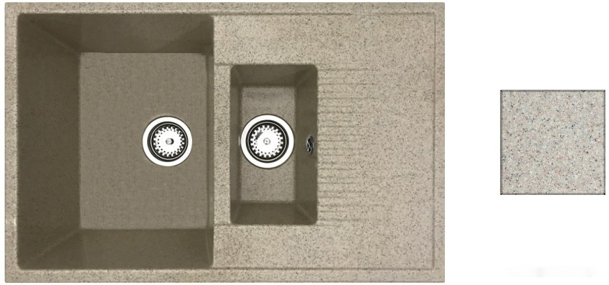 Кухонная мойка БелЭворс Forma (темно-бежевый)