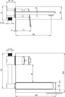 Смеситель Deante Arnika BQA R54L (золото)