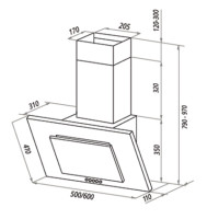 Вытяжка HOMSair Bell 50 (белый)