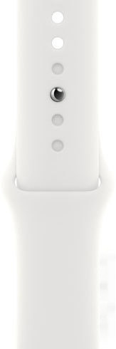 Умные часы Apple Watch SE 2 40 мм (алюминиевый корпус, серебристый/белый, спортивный силиконовый ремешок M/L)