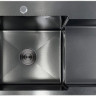 Кухонная мойка AKS Прямоугольная 78x48 левая (графит)