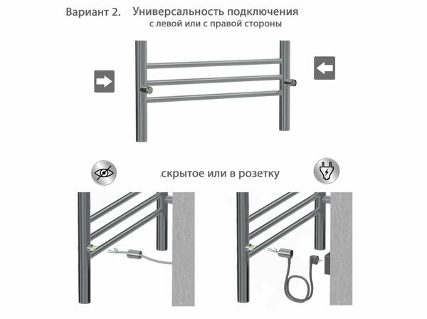 Полотенцесушитель Aquatek Альтаир П7 500x700 (Quick Touch)