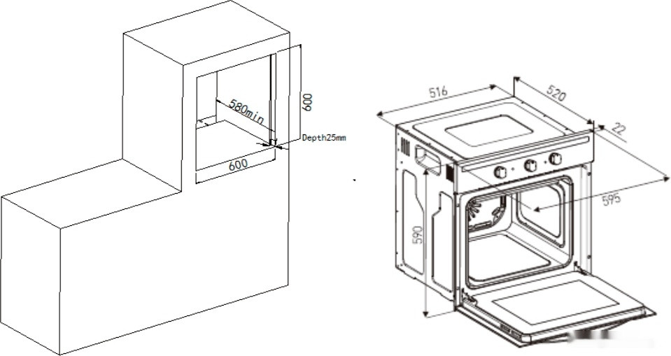 Духовой шкаф Hyundai HEO 6642 BG