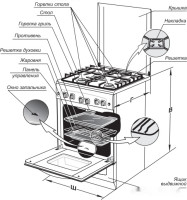 Плита Gefest 5100-02 (чугунные решетки)