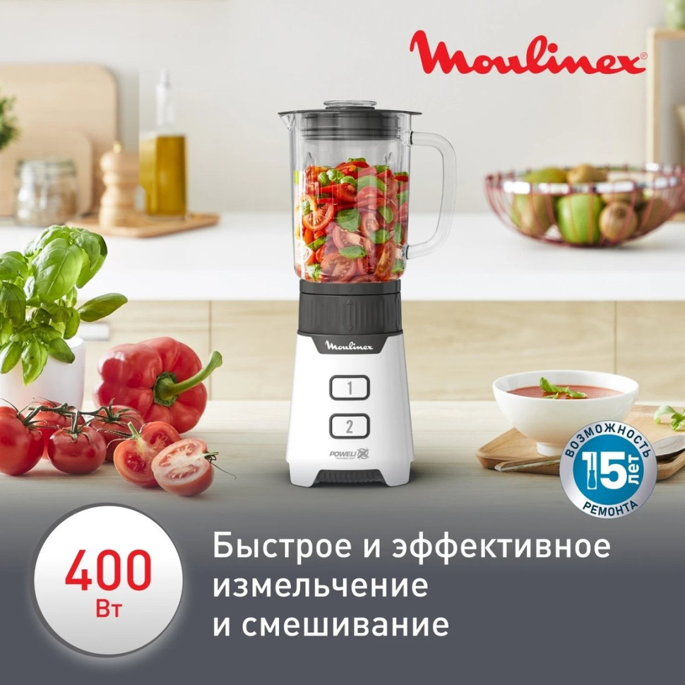 Блендер Moulinex LM16L110 (белый)