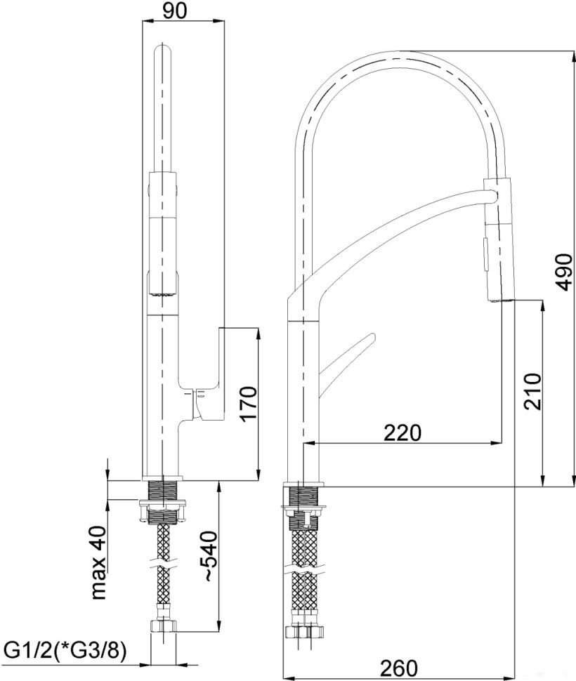 Смеситель Rubineta Ultima-50 (WT)