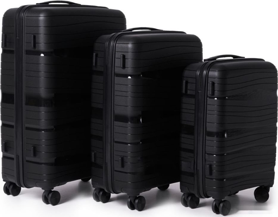 Чемодан-спиннер Pride PP9802 (M, черный)