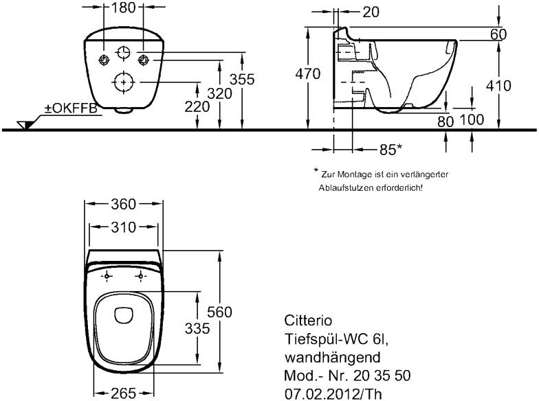 Унитаз Keramag Citterio F203550000
