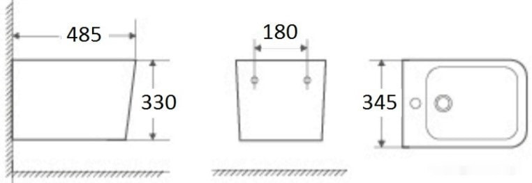 Биде Weltwasser Gelbach 005 MT-GR (серый матовый)