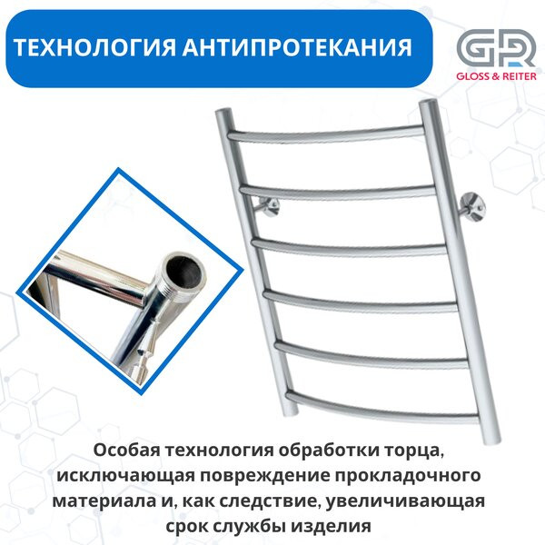 Полотенцесушитель Gloss & Reiter Line. Л. 50х60.Л6.G1