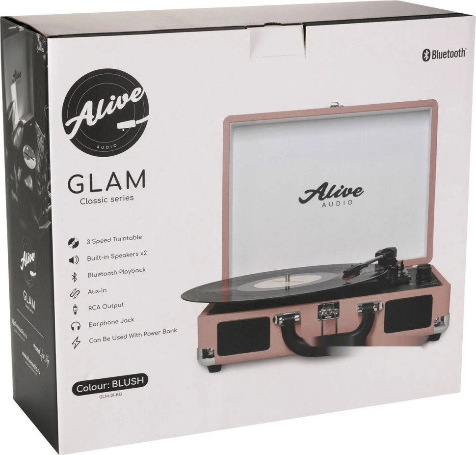 Виниловый проигрыватель Alive audio Glam Blush