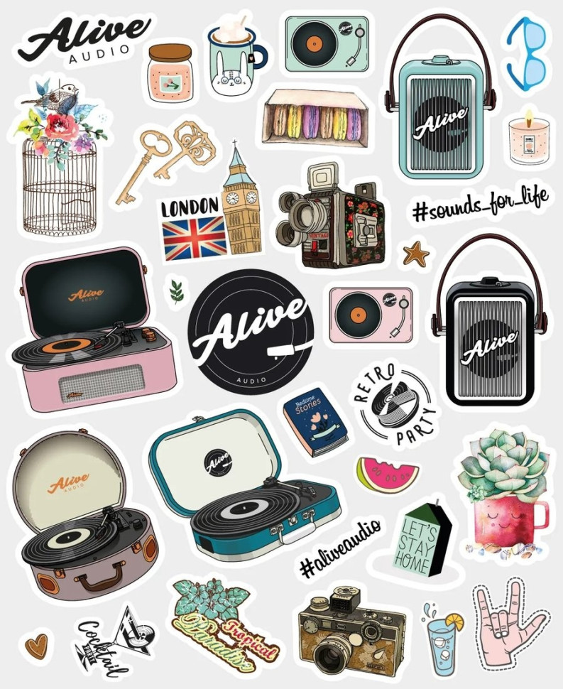 Виниловый проигрыватель Alive audio Glam Blush