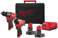 Milwaukee M12FPP2A2-402X 4933480587 (шуруповерт, винтоверт, 2 АКБ, кейс)