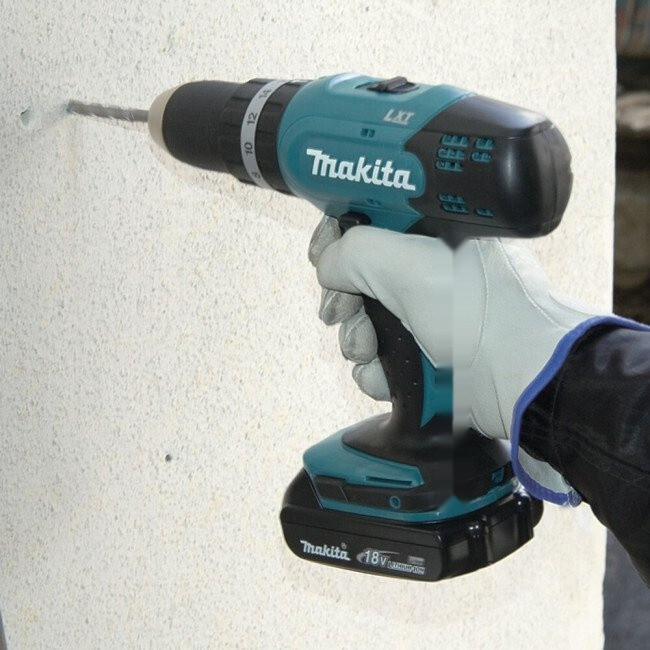 Ударная дрель-шуруповерт Makita DHP453RTJ (с 2-мя АКБ, кейс)
