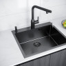 Кухонная мойка Paulmark Kroner-Edge 59 PM775951-GM (вороненая сталь)
