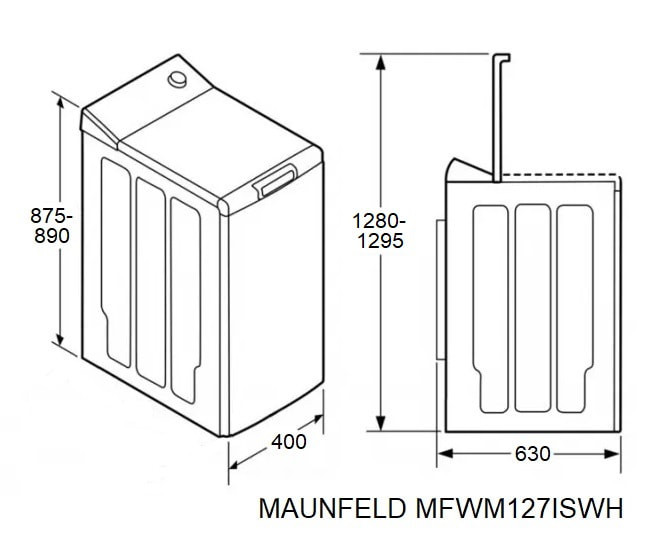 Стиральная машина Maunfeld MFWM127ISWH