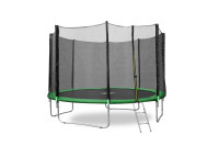 Батут Happy Jump 12ft Pro (374 см) с внешней сеткой и лестницей