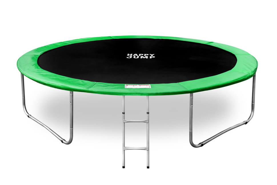 Батут Happy Jump 12ft Pro (374 см) с внешней сеткой и лестницей