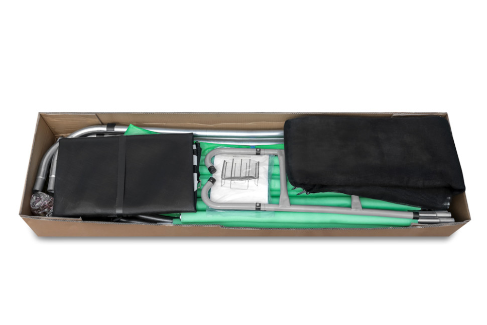 Батут Happy Jump 12ft Pro (374 см) с внешней сеткой и лестницей