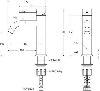 Смеситель Cezares RELAX-LS1-01-W0