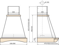 Вытяжка Elikor Ротонда 60П-1000-П3Д (бежевый/дуб неокрашенный)