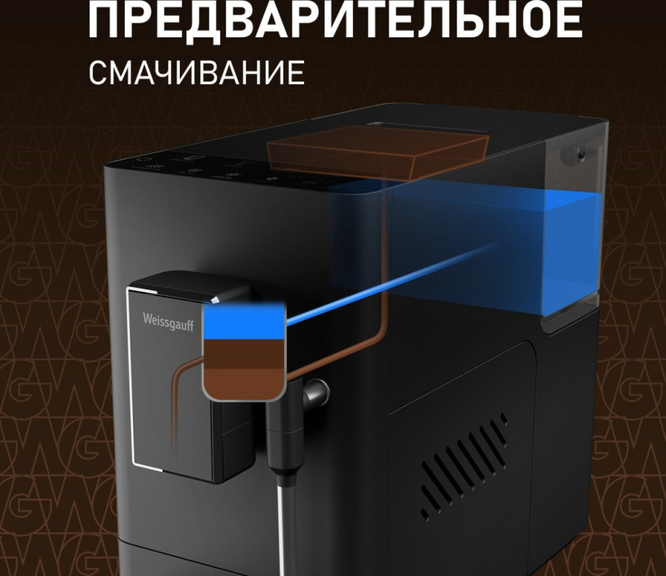 Кофемашина Weissgauff WCM-230 ColorTouch Cappuccino Nero