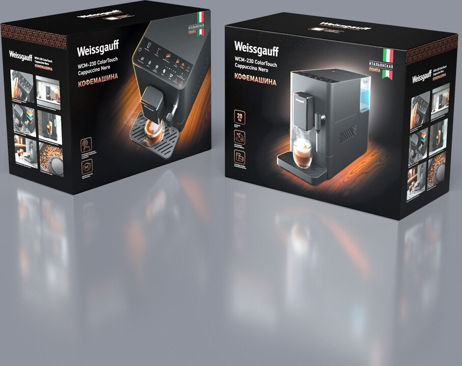 Кофемашина Weissgauff WCM-230 ColorTouch Cappuccino Nero
