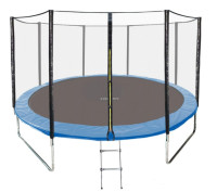 Батут GetActive Jump 12ft - 374 см с лестницей, внешней сеткой (синий)