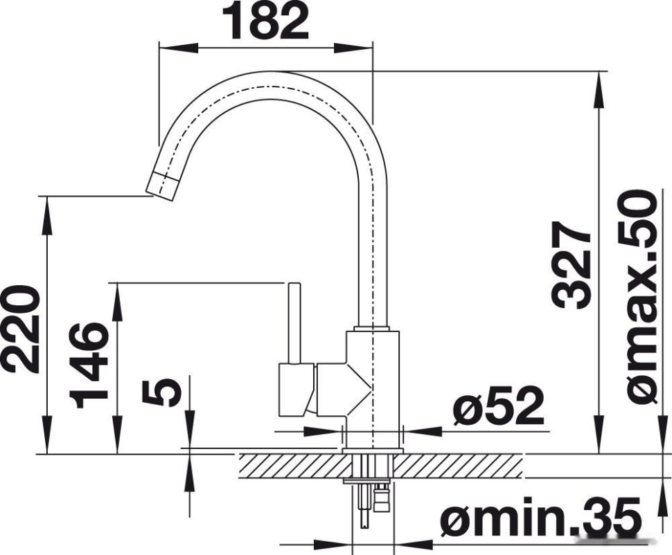 Смеситель Blanco Mida Silgranit (черный)