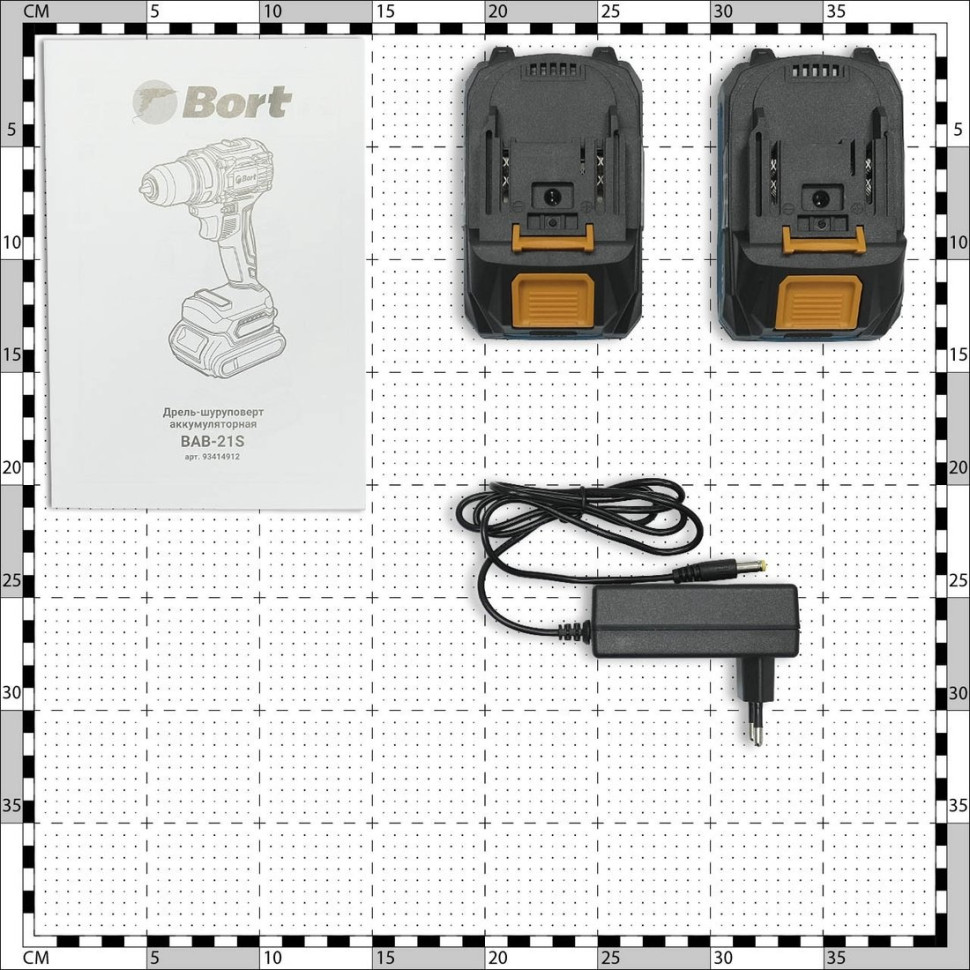 Дрель-шуруповерт BORT BAB-21S 93414912 (с 2-мя АКБ, кейс)