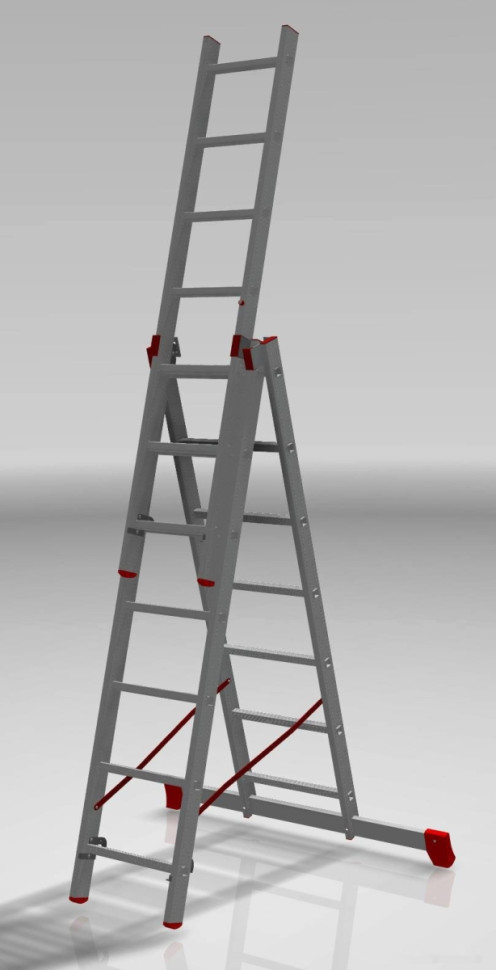 Лестница-стремянка Новая Высота NV 323 трёхсекционная профессиональная 3x7 ступеней
