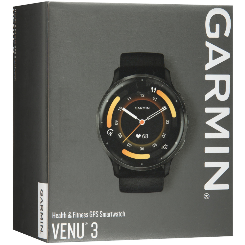 Умные часы Garmin Venu 3 (черный, с силиконовым ремешком)