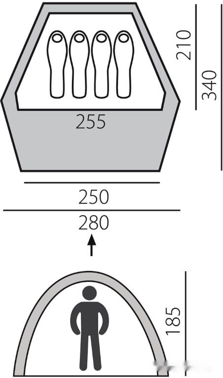 Палатка BTrace Home 4 (зеленый/песочный)
