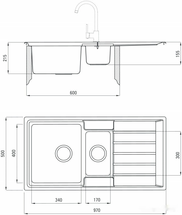 Кухонная мойка Deante Avior ZPA 0513