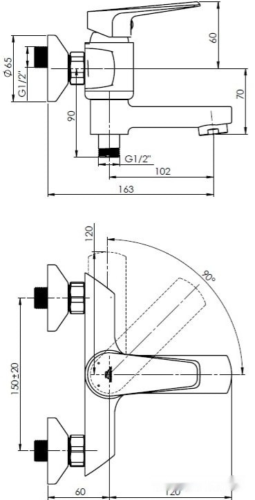 Смеситель Rubineta Deli-10/K (SW) D1PK08