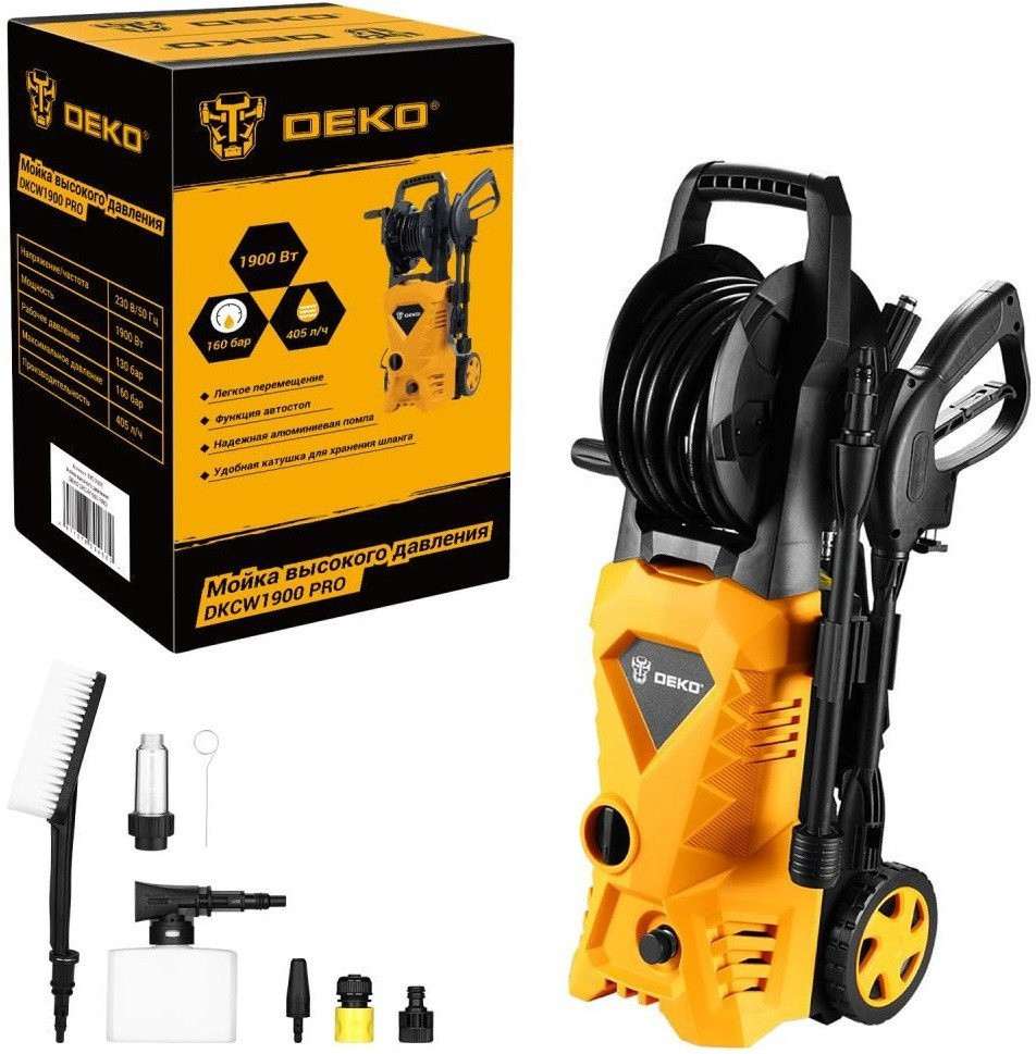 Мойка высокого давления Deko DKCW1900 PRO 085-2028