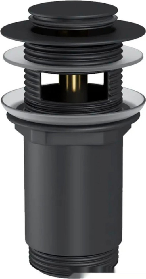 Умывальник Lauter 21570 + Moon 21СК8691BS с донным клапаном 21190B (черный матовый)