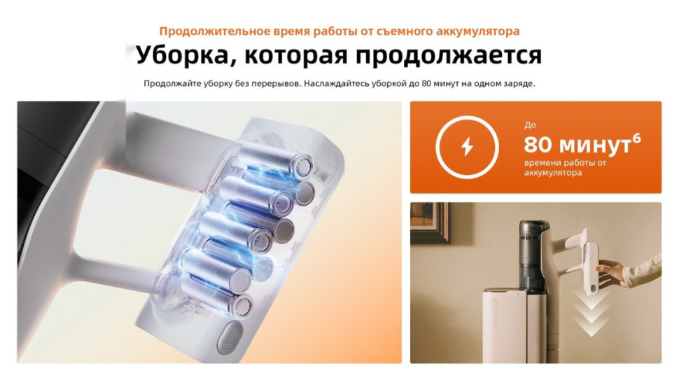 Пылесос Roborock H60 Hub Pro (с евровилкой)