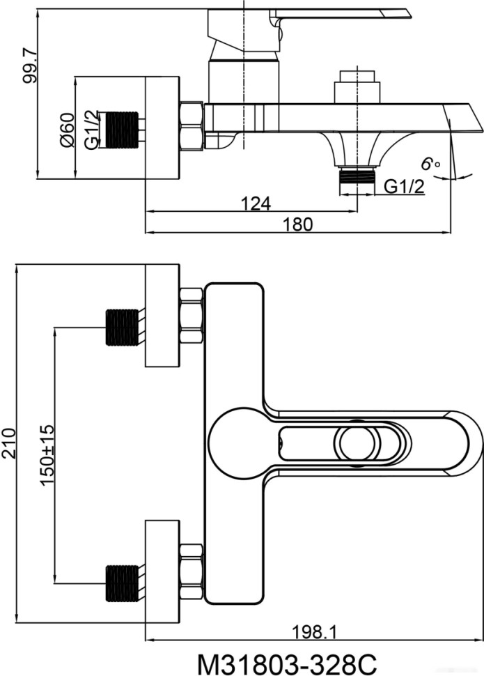 Смеситель Maxonor Pure Life PL32108-8