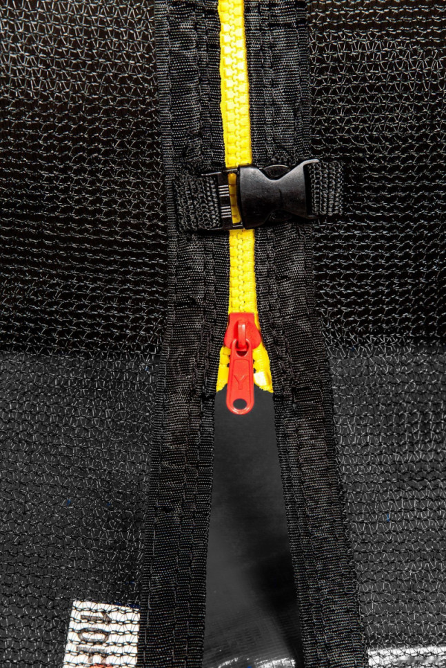 Батут GetActive Jump 12ft - 374 см с лестницей, внешней сеткой (черный)