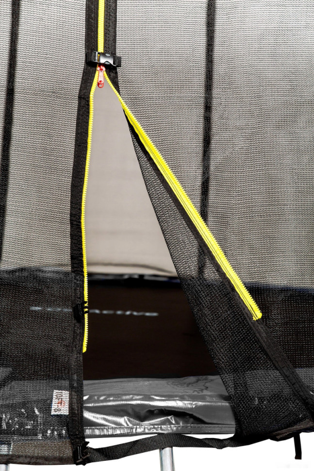 Батут GetActive Jump 12ft - 374 см с лестницей, внешней сеткой (черный)