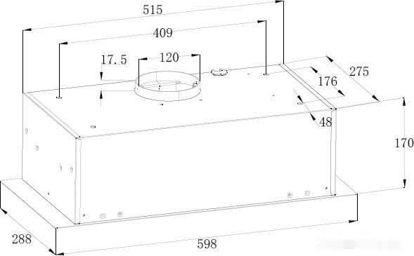 Вытяжка Zorg Basta 750 60 M (черный)