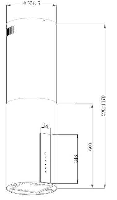 Вытяжка Korting KHA 35808 DN Cylinder