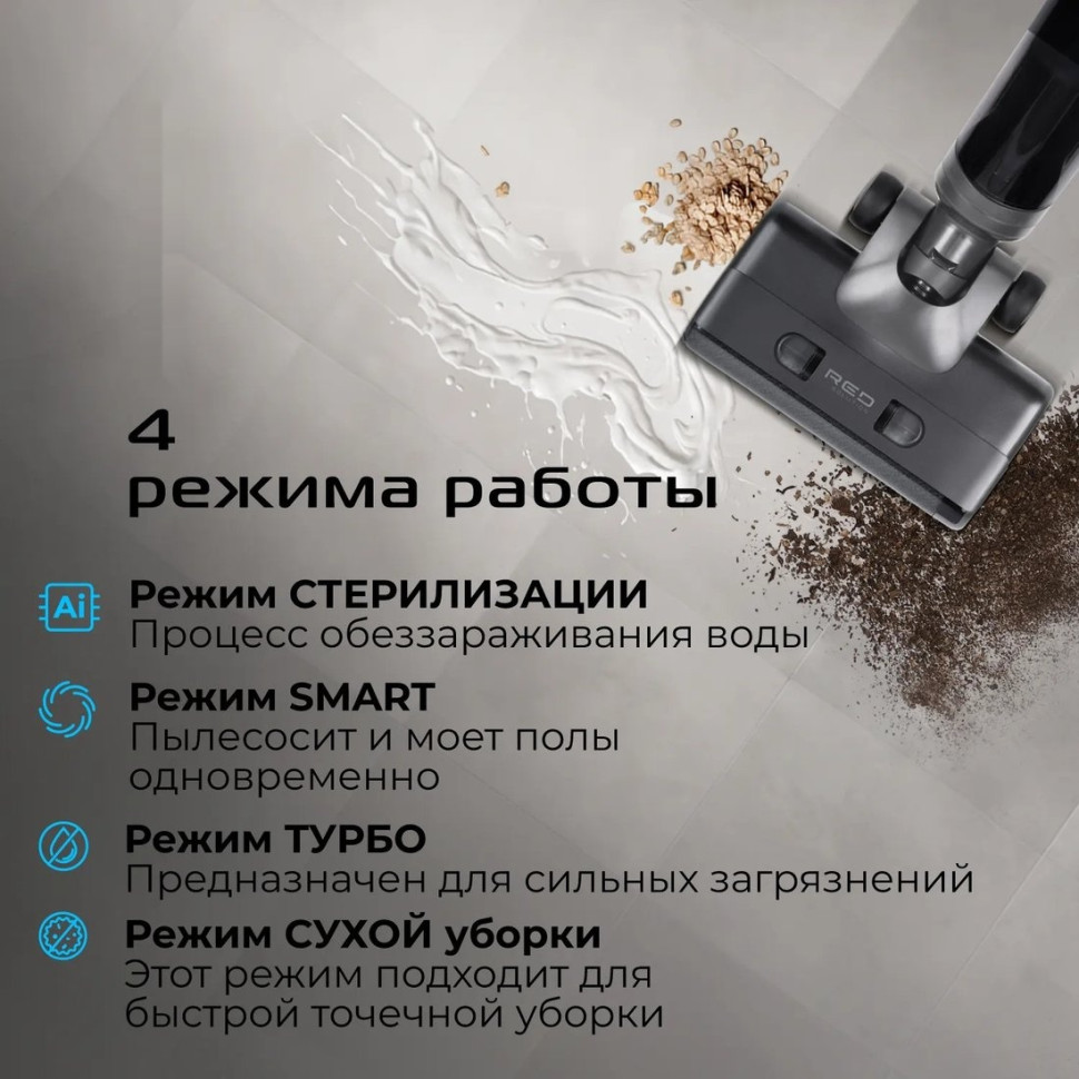 Вертикальный моющий пылесос RED Solution Aqua W3500