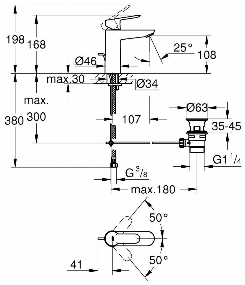 Смеситель Grohe BauEdge 23758000